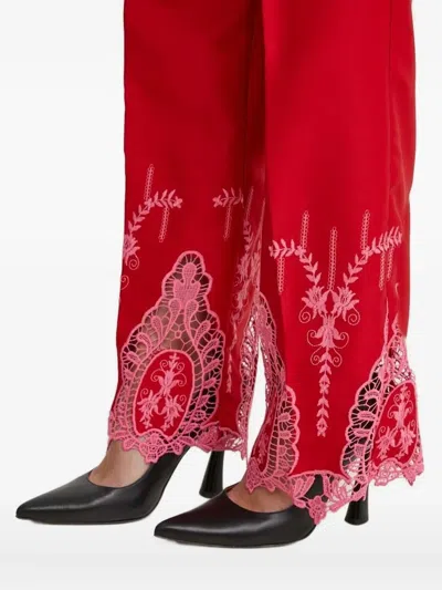 Never Fully Dressed High-waisted Trousers In Red