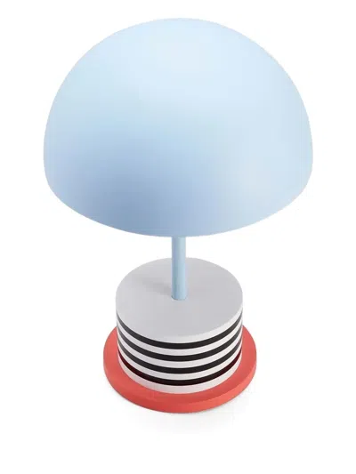 Printworks Riviera Dome-shade Striped Table Lamp In Blue