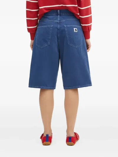 Carhartt Brandon Loose Fit Cotton Shorts In Stone Washed