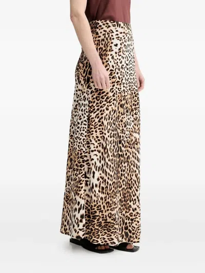Gestuz Leopard-print Midi Straight Skirt In Multi