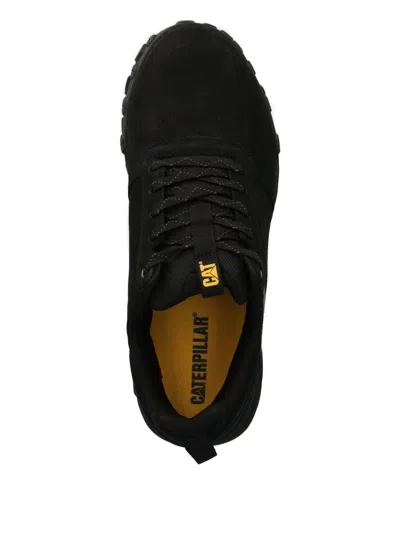 Caterpillar Padded-panel Textured Sneakers In Black