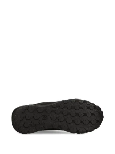 Caterpillar Padded-panel Textured Sneakers In Black