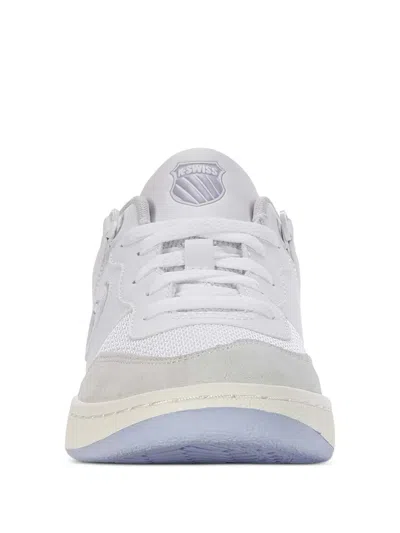 K-swiss Mesh-panel Leather Sneakers In White