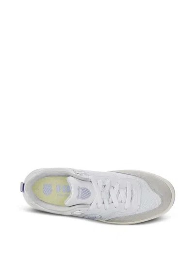 K-swiss Mesh-panel Leather Sneakers In White