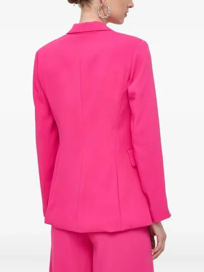 Silvian Heach Double-breasted Button Blazer In Pink