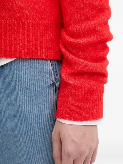 Samsoe & Samsoe Nor Button-front Knitted Cardigan In Red