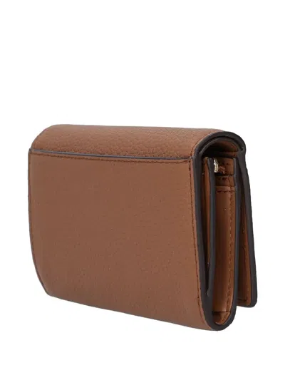 Michael Michael Kors Embossed Leather Wallet In Brown