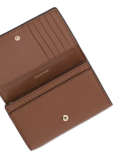 Michael Michael Kors Embossed Leather Wallet In Brown
