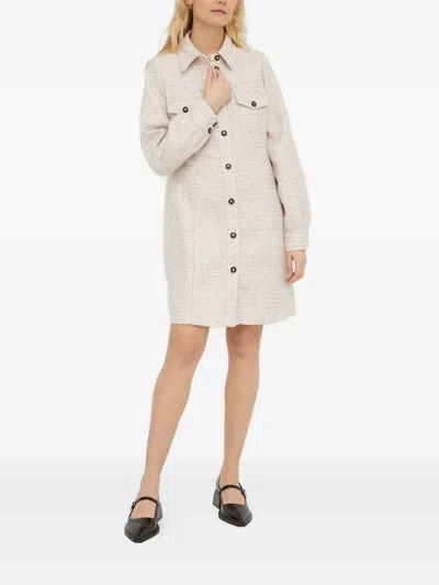 粗花呢迷你衬衫裙