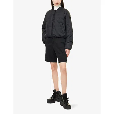 Canada Goose Elba 750 Fill Power Down Packable Bomber Jacket In Black