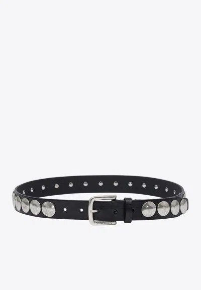 Golden Goose Db Trinidad Studded Leather Belt In Black