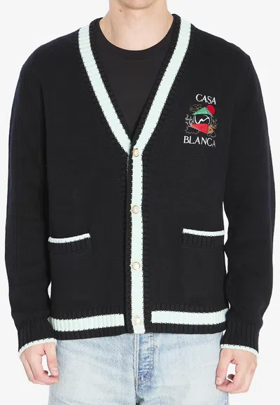 Casablanca Men's Casa Mountain Cardigan In Black