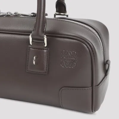 Loewe Structured Rectangular Handbag In Premium Calfskin Leather In Gray