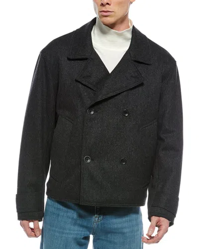 Rag & Bone Eddy Double-breasted Wool-blend Felt Jacket In Gray