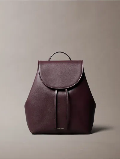 Calvin Klein Women's Foil Logo Flap Backpack