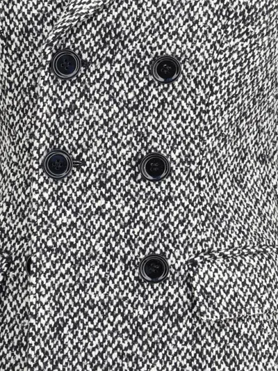 Dolce & Gabbana Single-breasted Speckled Wool-blend Jacket In Gray