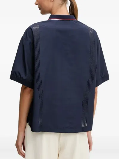 PERFORATED-PANEL POLO SHIRT