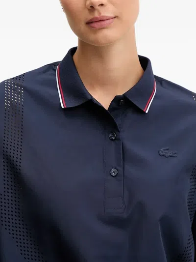 PERFORATED-PANEL POLO SHIRT
