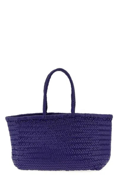 Dragon Diffusion Large Bamboo Triple Jump Chevron-weave Shoulder Bag In Purple