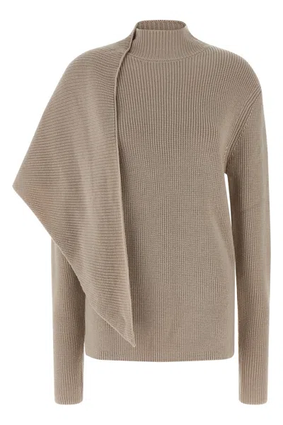 Entire Studios Wrap Sweater In Neutral