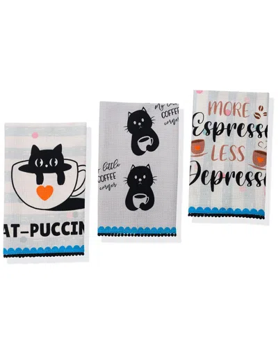 Tiramisu Cat-puccino Kitchen Towel Set In Multi