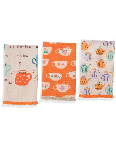 Tiramisu 3-piece Kitchen Towel Set In Multi