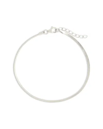 Sterling Forever Sterling Silver Herringbone Chain Bracelet