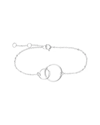 Sterling Forever Silver Interlocking Circle Bracelet In Metallic