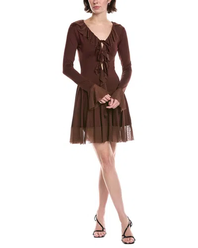 Hl Affair Mini Dress In Brown