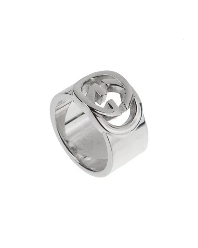 Gucci Silver Interlocking G Ring In Metallic