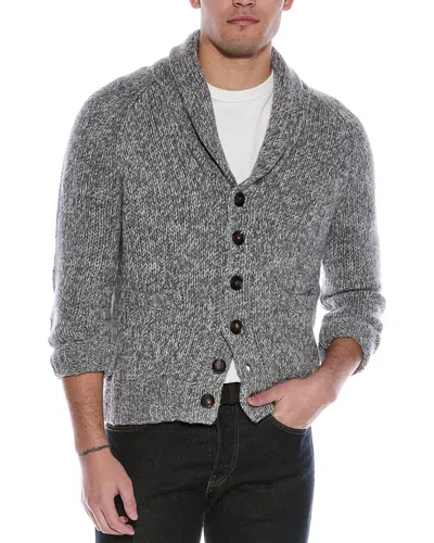 Brunello Cucinelli Shawl-collar Button-up Cardigan In Gray