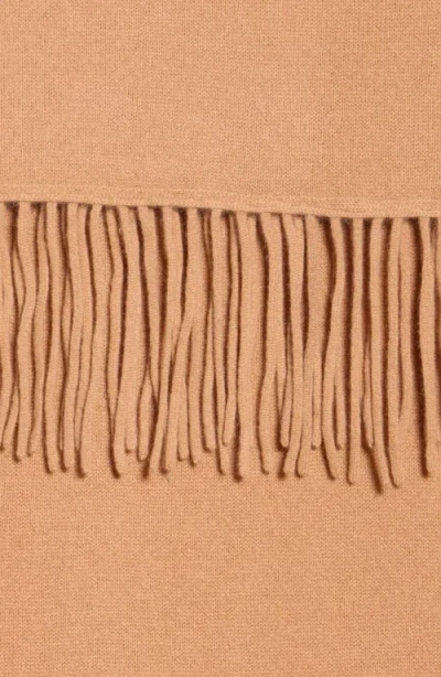 Portolano Solid Cashmere Wrap In Brown