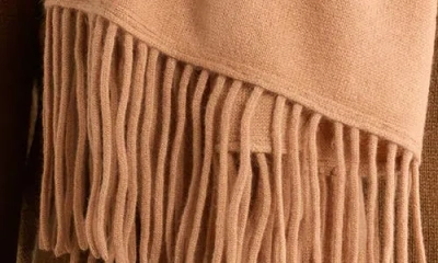 Portolano Solid Cashmere Wrap In Brown