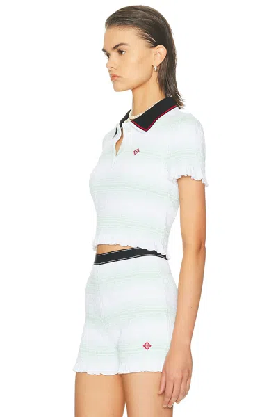 Casablanca Striped Polo Collar Knitwear