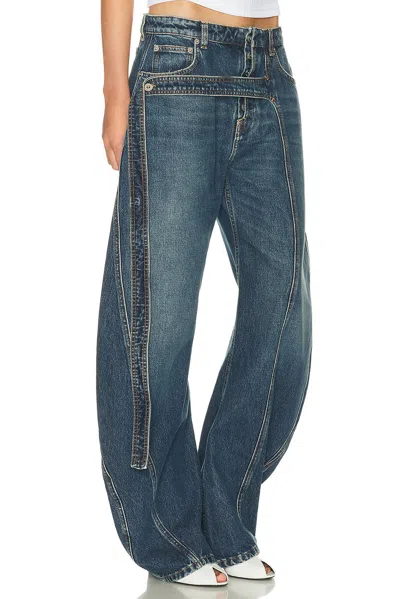 Jean Paul Gaultier Relaxed-fit Low-rise Jeans With Unique Side Zipper In Blue