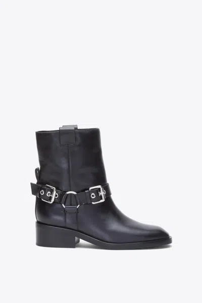 3.1 Phillip Lim Alexa Leather Moto Boots In Black