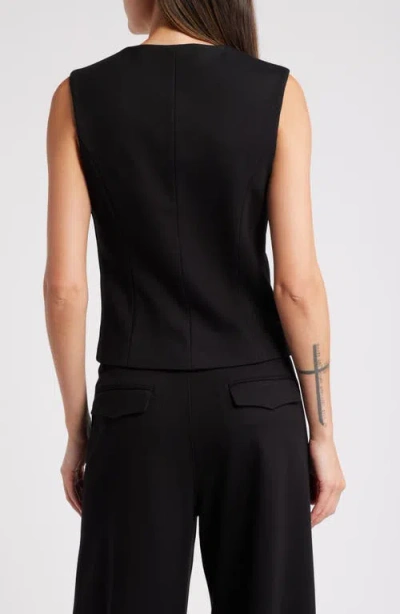 Rag & Bone Irina Button-front Vest In Black