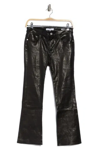 Frame Le Crop Mini Bootcut Leather Pants In Black