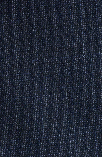 Hugo Boss Flat Lapel Button-down Suit Coat In Blue