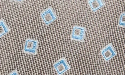 David Donahue Geometric Silk & Linen Tie In Sand