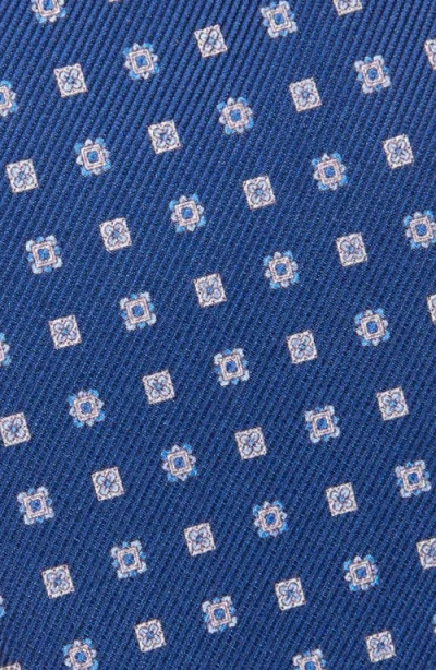 David Donahue Neat Silk Tie In Blue