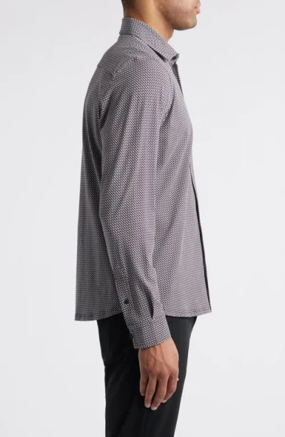 Sealskinz Fritton Geo Print Stretch Cotton Button-up Print In Blue