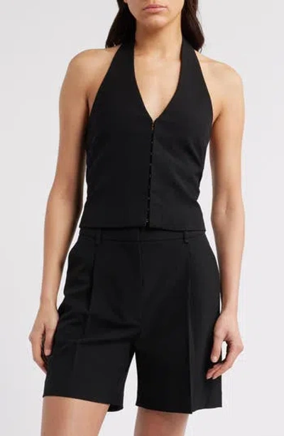 Rag & Bone Irina Wool Blend Halter Top In Black