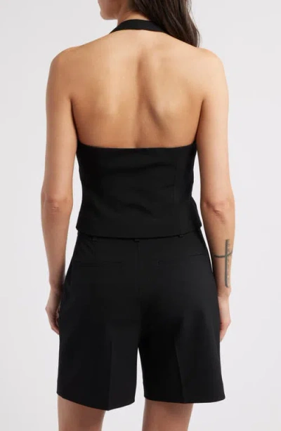 Rag & Bone Irina Wool Blend Halter Top In Black