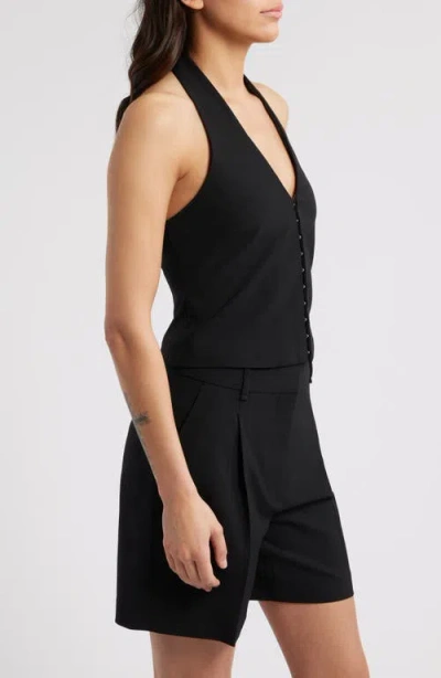 Rag & Bone Irina Wool Blend Halter Top In Black