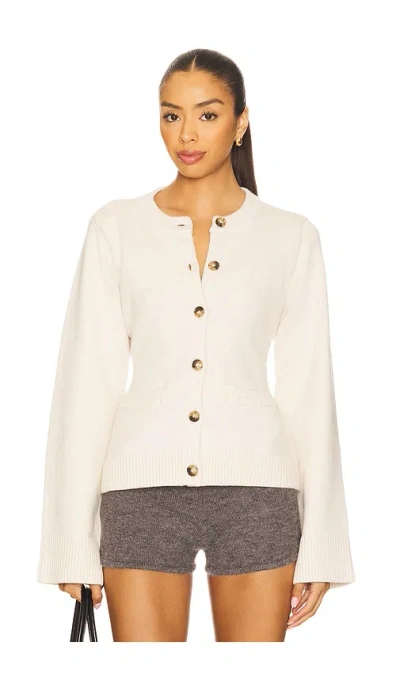 Good American Womens Vanilla001 Round-neck Button Knitted Cardigan Xs