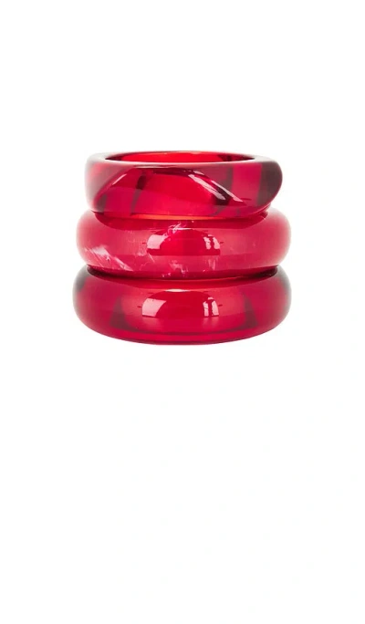 Luv Aj The Formentera Bangle Set In Pink