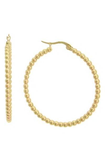 Juvell Beaded Hoop Earrings In Gold