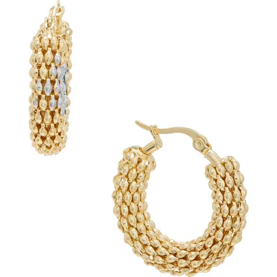 Juvell Beaded Hoop Earrings In Gold