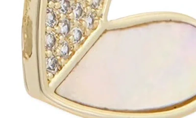 Juvell 18k Plated Diamond Pearl Cz Studs In Gold